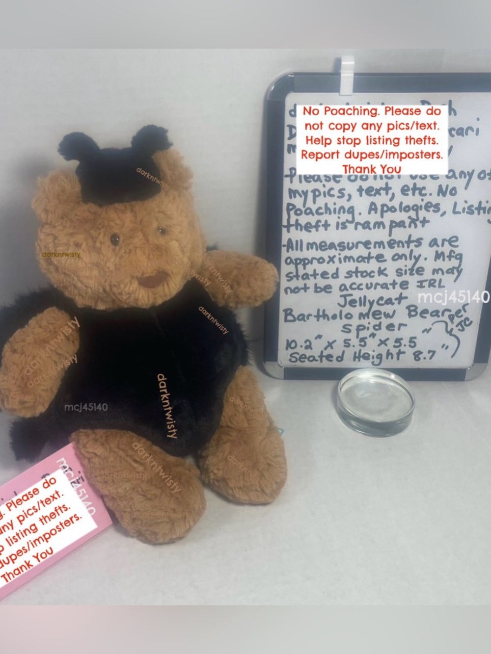 BNWT JELLYCAT BARTHOLOMEW BEAR SPIDER